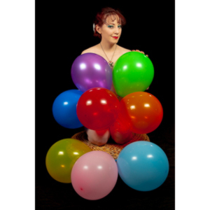 Rebecca is always up for a shoot.  This shoot was an example of the two of us just getting together to try out an idea.  I wanted to do a balloon pinup, and she popped over and helped me make it happen.