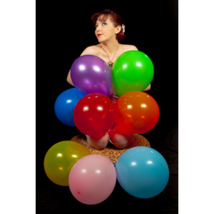 Rebecca is always up for a shoot.  This shoot was an example of the two of us just getting together to try out an idea.  I wanted to do a balloon pinup, and she popped over and helped me make it happen.