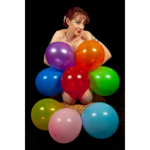 Rebecca is always up for a shoot.  This shoot was an example of the two of us just getting together to try out an idea.  I wanted to do a balloon pinup, and she popped over and helped me make it happen.