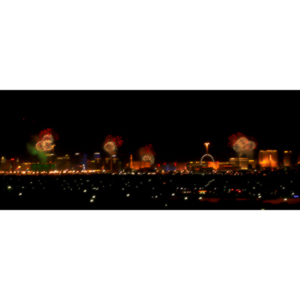 Both my last picture of the year for 2014 and my first picture of the year for 2015.  The New Years Eve fireworks on the strip in Las Vegas.