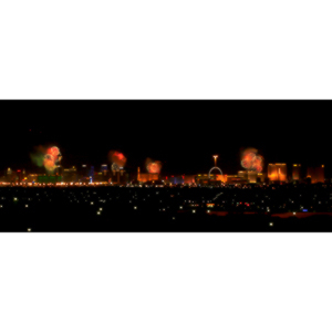 Both my last picture of the year for 2014 and my first picture of the year for 2015.  The New Years Eve fireworks on the strip in Las Vegas.