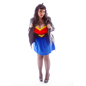 Sarah's rockabilly Wonder Woman shoot.