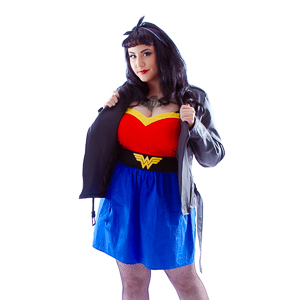 Sarah's rockabilly Wonder Woman shoot.