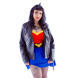 Sarah's rockabilly Wonder Woman shoot.