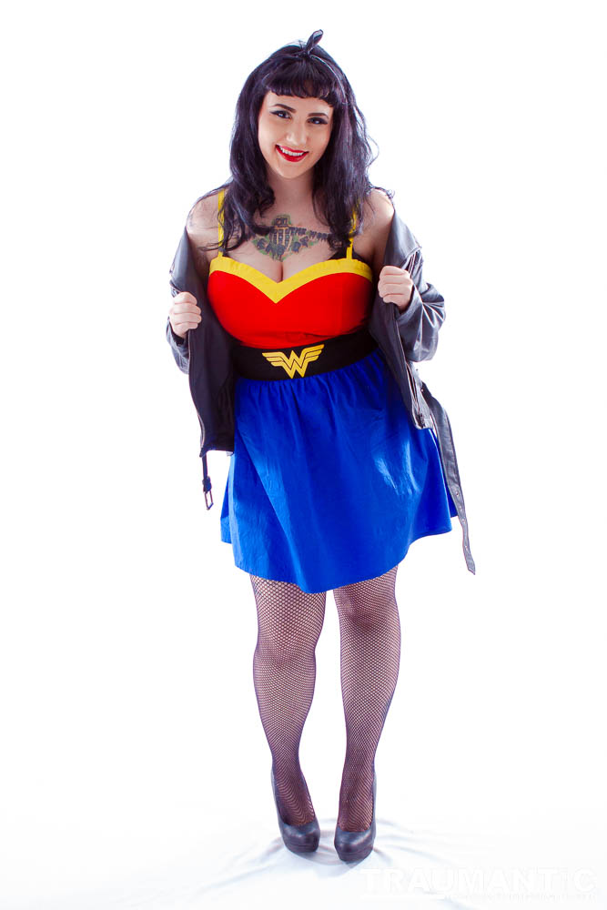 Sarah's rockabilly Wonder Woman shoot.