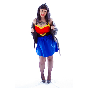 Sarah's rockabilly Wonder Woman shoot.