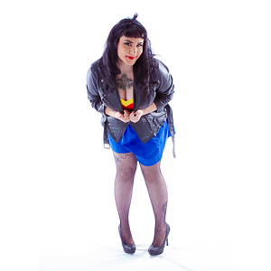 Sarah's rockabilly Wonder Woman shoot.