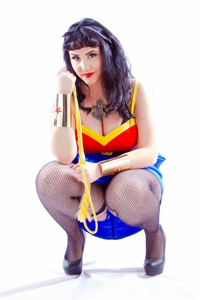 Sarah's rockabilly Wonder Woman shoot.