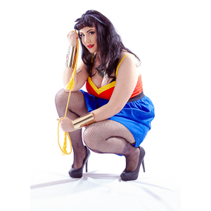 Sarah's rockabilly Wonder Woman shoot.