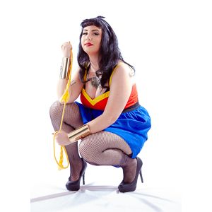 Sarah's rockabilly Wonder Woman shoot.