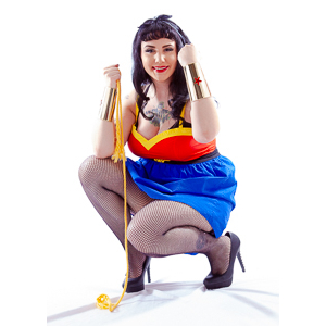 Sarah's rockabilly Wonder Woman shoot.