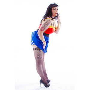 Sarah's rockabilly Wonder Woman shoot.