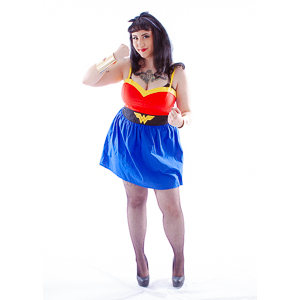 Sarah's rockabilly Wonder Woman shoot.