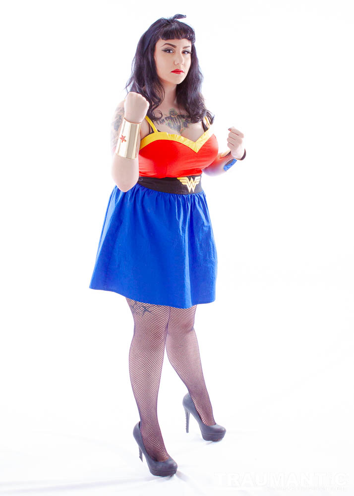 Sarah's rockabilly Wonder Woman shoot.