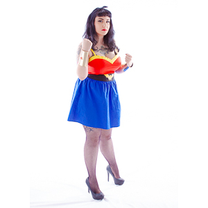 Sarah's rockabilly Wonder Woman shoot.