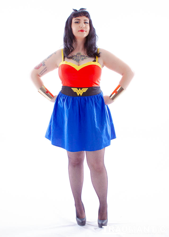Sarah's rockabilly Wonder Woman shoot.