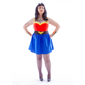 Sarah's rockabilly Wonder Woman shoot.