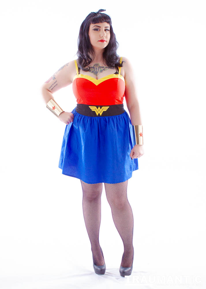 Sarah's rockabilly Wonder Woman shoot.