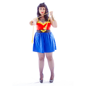 Sarah's rockabilly Wonder Woman shoot.