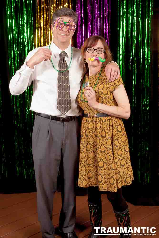 Portraits from the photo booth at the annual Comedy Night for Animal House.