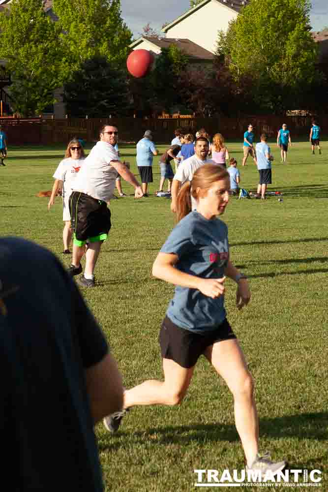 My co-workers at Forney Industries have a kickball team.  I went out and photographed their second game of the season.