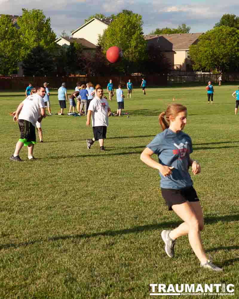 My co-workers at Forney Industries have a kickball team.  I went out and photographed their second game of the season.