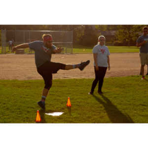 My co-workers at Forney Industries have a kickball team.  I went out and photographed their second game of the season.