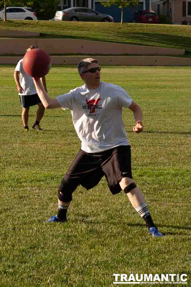 My co-workers at Forney Industries have a kickball team.  I went out and photographed their second game of the season.