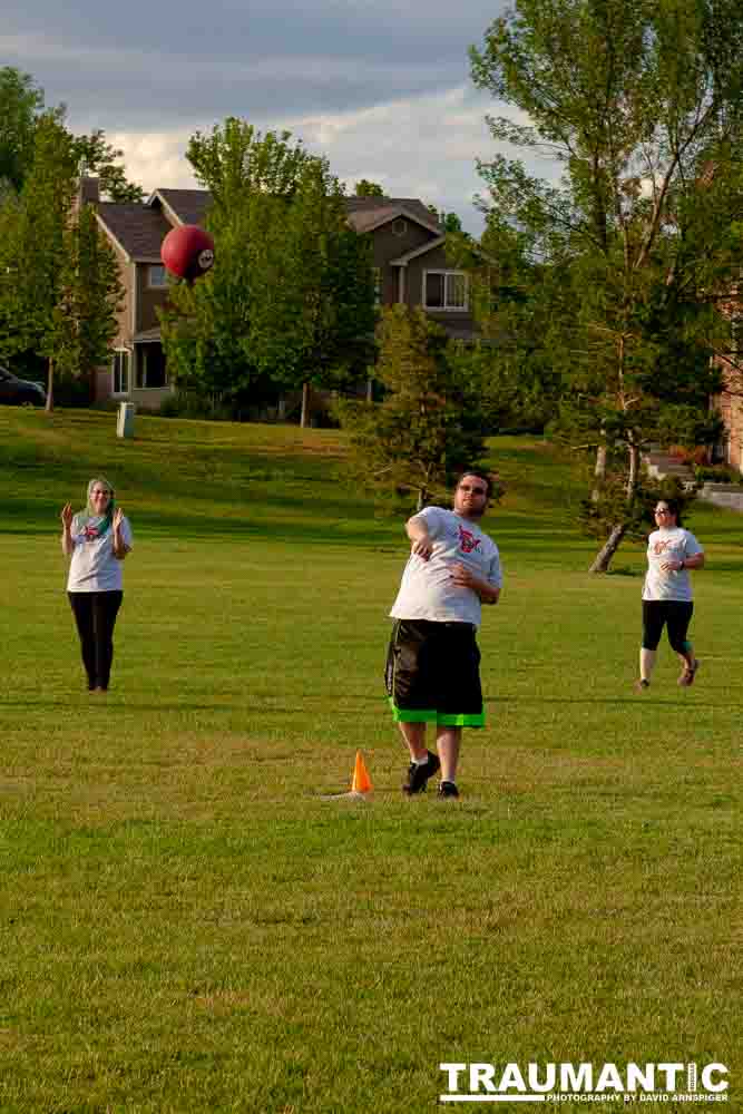 My co-workers at Forney Industries have a kickball team.  I went out and photographed their second game of the season.