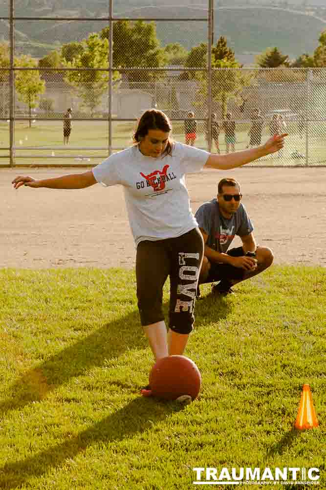 My co-workers at Forney Industries have a kickball team.  I went out and photographed their second game of the season.