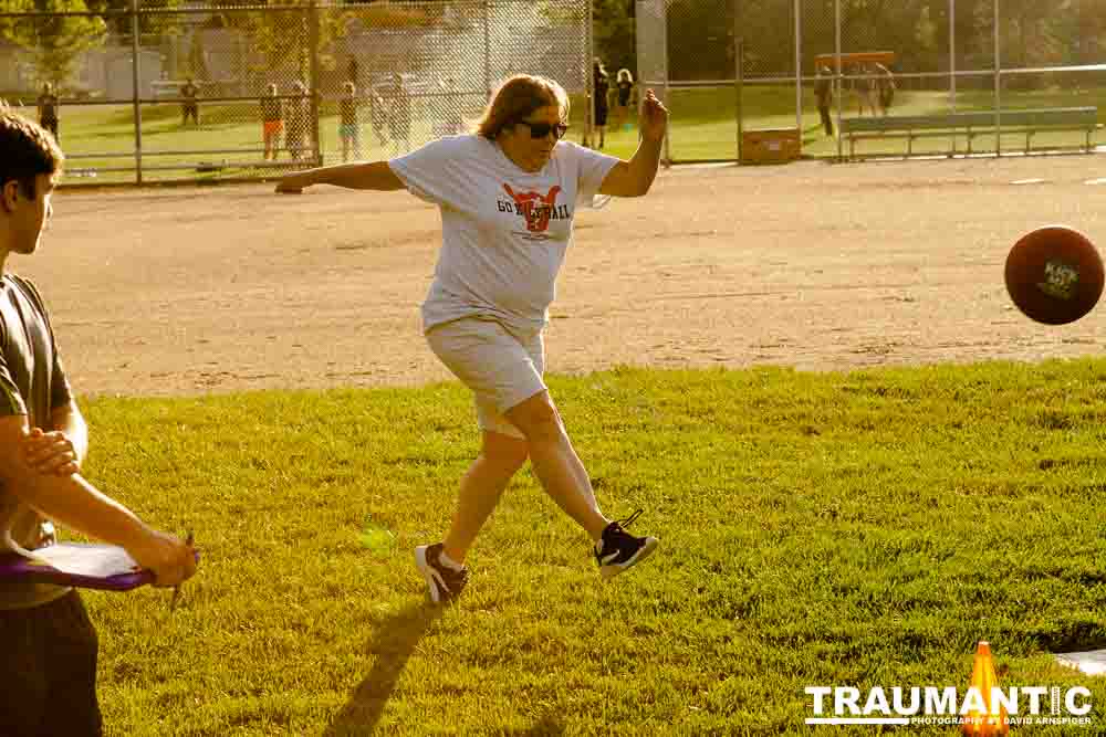 My co-workers at Forney Industries have a kickball team.  I went out and photographed their second game of the season.