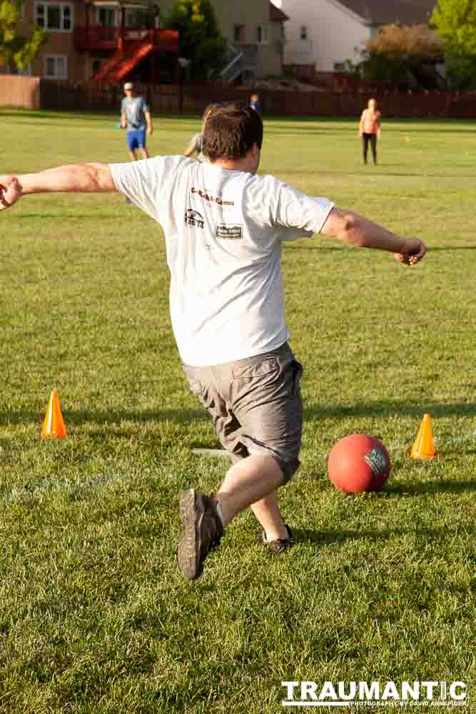My co-workers at Forney Industries have a kickball team.  I went out and photographed their second game of the season.