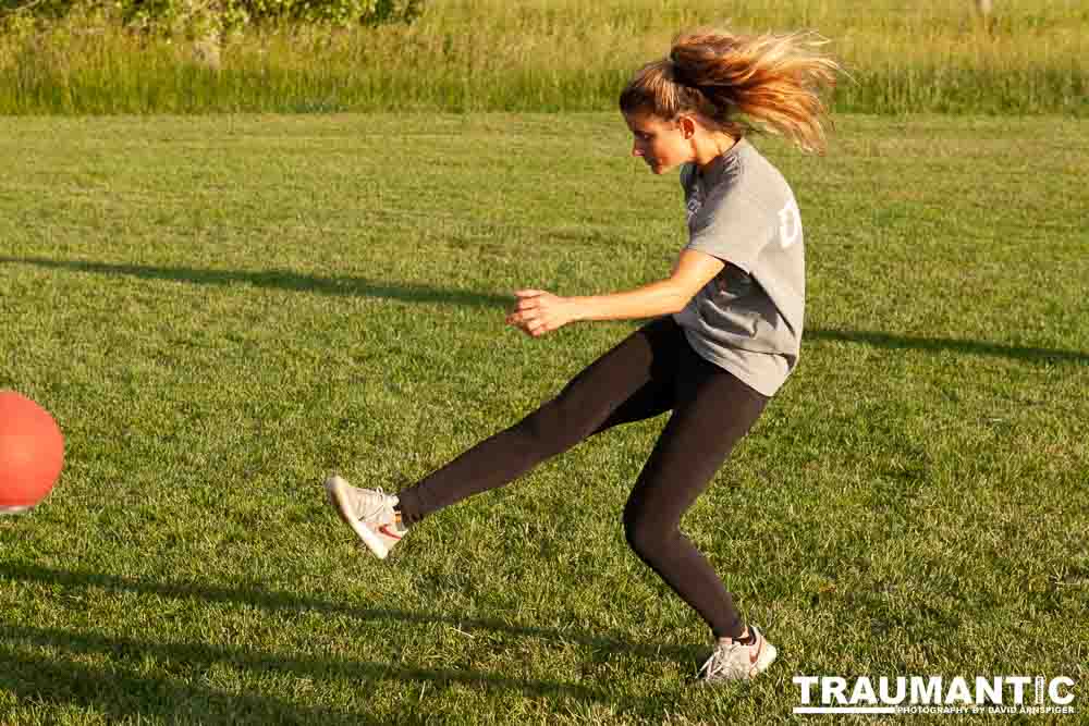 My co-workers at Forney Industries have a kickball team.  I went out and photographed their second game of the season.