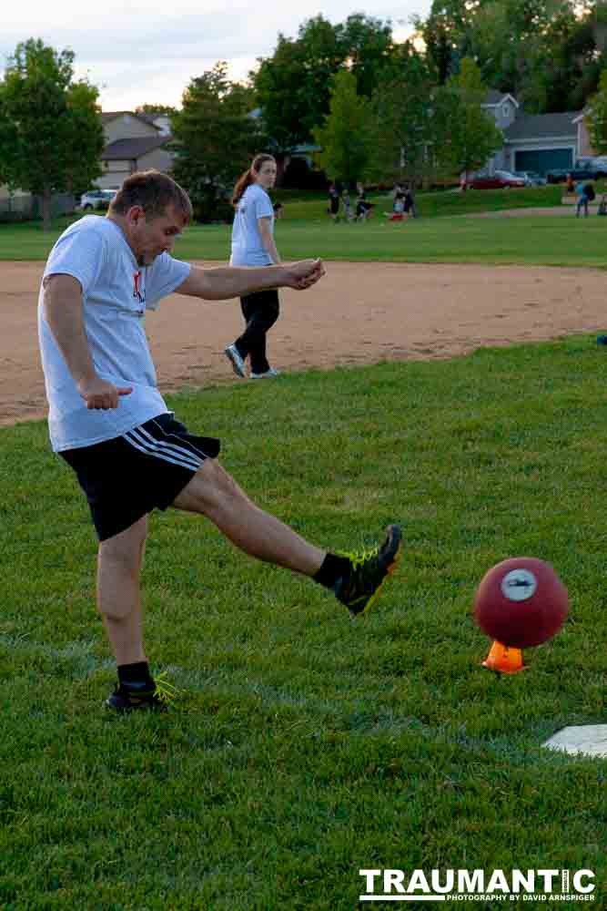 My co-workers at Forney Industries have a kickball team.  I went out and photographed their second game of the season.