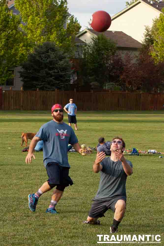 My co-workers at Forney Industries have a kickball team.  I went out and photographed their second game of the season.