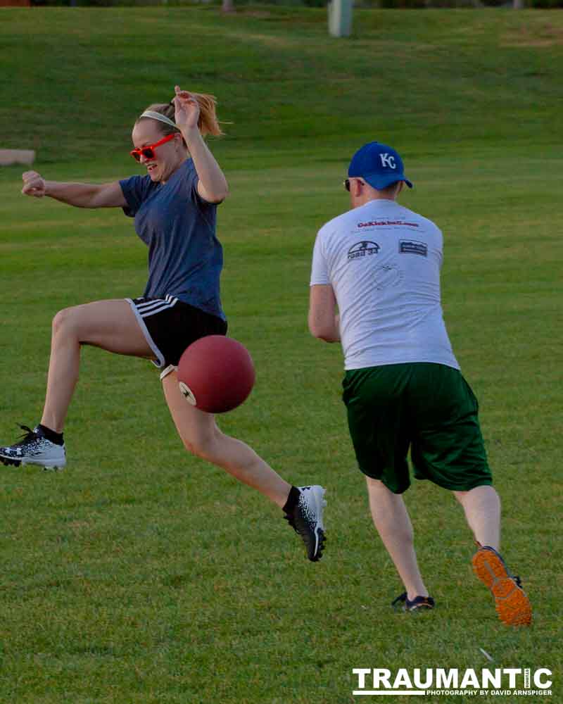 My co-workers at Forney Industries have a kickball team.  I went out and photographed their second game of the season.