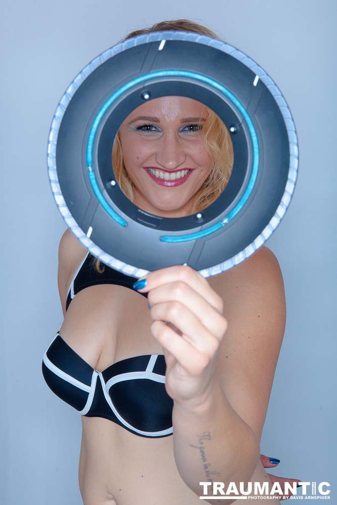 Meredith wanted to do a session that included some TRON cosplay.