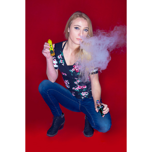 Austin asked if she and Mary could come over with their friend Kat and do a quick shoot with a Vaping theme.  Here's what we were able to do on short notice.