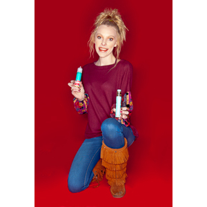 Austin asked if she and Mary could come over with their friend Kat and do a quick shoot with a Vaping theme.  Here's what we were able to do on short notice.