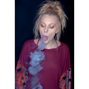 Austin asked if she and Mary could come over with their friend Kat and do a quick shoot with a Vaping theme.  Here's what we were able to do on short notice.