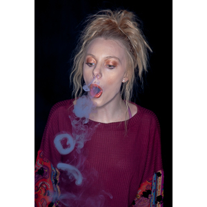 Austin asked if she and Mary could come over with their friend Kat and do a quick shoot with a Vaping theme.  Here's what we were able to do on short notice.