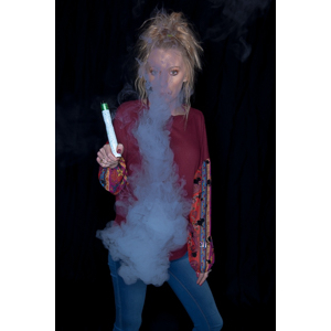 Austin asked if she and Mary could come over with their friend Kat and do a quick shoot with a Vaping theme.  Here's what we were able to do on short notice.