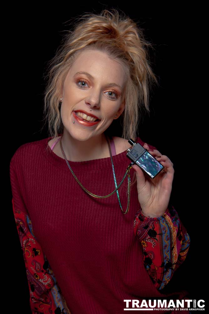 Austin asked if she and Mary could come over with their friend Kat and do a quick shoot with a Vaping theme.  Here's what we were able to do on short notice.