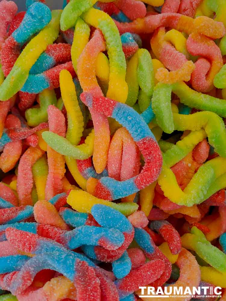These Gummi Worms looked amazing and got me to stop and take a few photos.